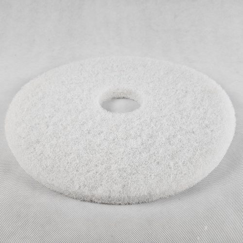 Pad de Curățare 16" (410 mm) din Poliester, Alb - Ideal pentru Îngrijirea Zilnică a Pardoselilor