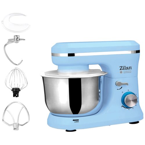Robot de Bucătărie Zilan ZLN3192, 4.5 Litri, 1000 W, 8 Viteze Impuls, Material Oțel Inoxidabil