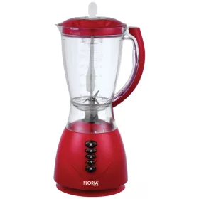  Blender Floria ZLN3079 - 1,5L - 300W - Roșu - Cu Lame din Oțel Inoxidabil