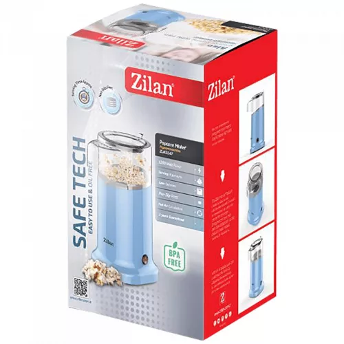 Aparat de Preparat Popcorn Zilan, 1200 W, Albastru, Model ZLN3147