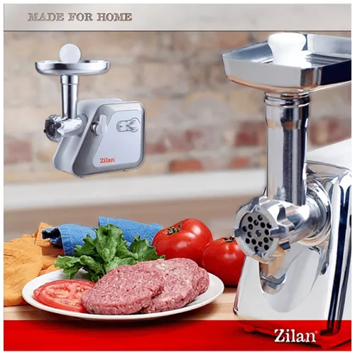 Mașină de Tocat Carne Electrică Zilan ZLN7599 - 1200W - Neagră - Design Elegant cu Fațadă Cromată