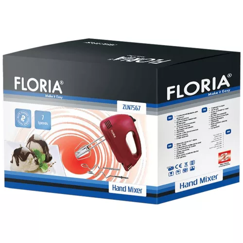Mixer de Mână Floria Kézi, 7 Viteze, 100 W - ZLN7567