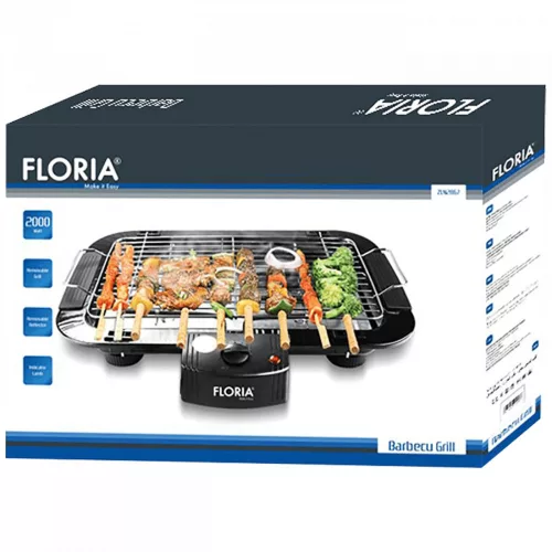 Grătar Electric Zilan Floria ZLN2867, 2000 W, 215 x 340 mm, Grilaj Detașabil