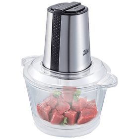   Mașină de tocat electrică Zilan ZLN3888 - Bol de sticlă - 1,6L - Lame duble - 300W - Argintiu