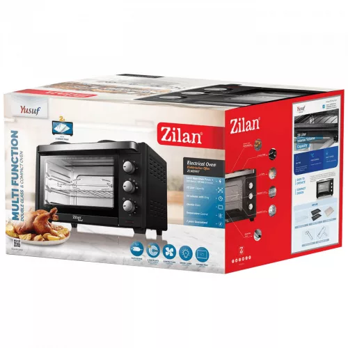 Cuptor Mini Zilan cu Grătar, Capacitate 28L, 3200W, Negru - Model ZLN0997