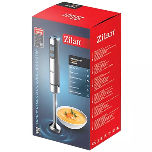 Blender Profesional Zilan, 850 W, 2 Viteze cu Funcție Turbo - Model ZLN3994