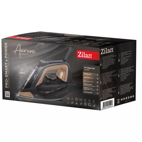Fier de Călcat cu Aburi Zilan Aurum Touch - Fier de Călcat Profesional cu Aburi, 3000W, ZLN4247