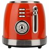 Prăjitor de Pâine Zilan ZLN7040, 2 Fante, 6 Niveluri de Prăjire, 850W, Roșu, Retro