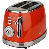 Prăjitor de Pâine Zilan ZLN7040, 2 Fante, 6 Niveluri de Prăjire, 850W, Roșu, Retro
