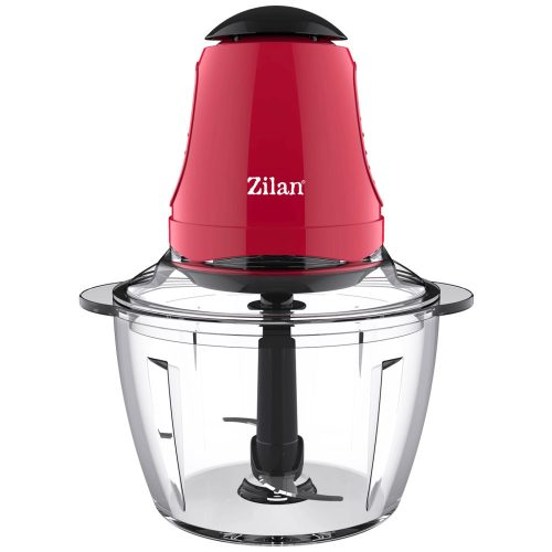 Mini Tocător Electric Zilan ZLN5619 cu Bol de Sticlă - 1L - 200W - Roșu