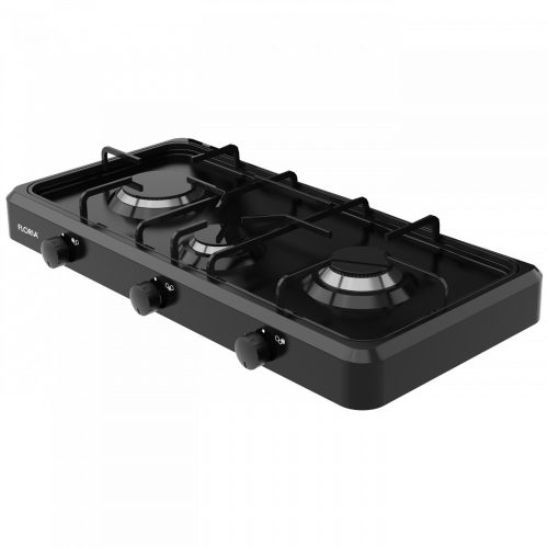 Aragaz cu 3 arzătoare Floria, ZLN7138, Negru, Compatibil cu GPL