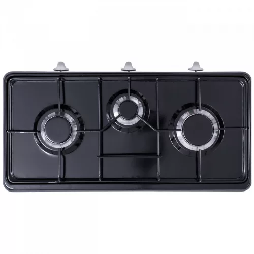Aragaz cu 3 arzătoare Floria, ZLN7138, Negru, Compatibil cu GPL