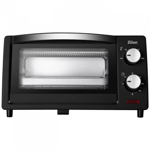 Cuptor Electric Mini Zilan ZLN4328, 800W, 9 Litri, Temporizator, Ușă cu Dublu Geam