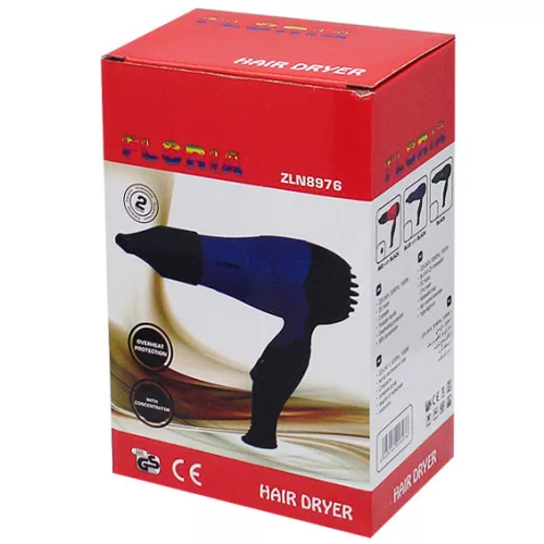 Uscător de Păr Floria ZLN8977, 850W, Roșu-Negru, Ventilator cu 2 viteze, 3 Setări de temperatură, Protecție împotriva supraîncălzirii
