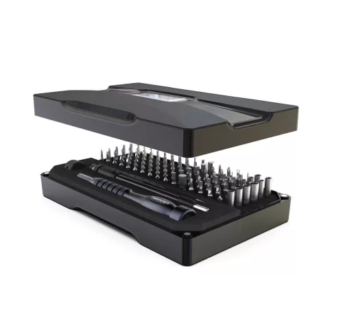 Set de Șurubelnițe de Precizie TOMAN TT-1060, 106 Piese, CR-V Nichelat, Dimensiuni 174x105x36mm