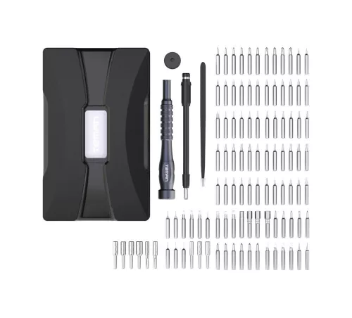 Set de Șurubelnițe de Precizie TOMAN TT-1060, 106 Piese, CR-V Nichelat, Dimensiuni 174x105x36mm
