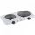Plită Electrică Zilan ZLN2180 cu Două Zone de Gătit - 15,5/18,5 cm - 2500W - Alb