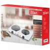 Plită Electrică Zilan ZLN2180 cu Două Zone de Gătit - 15,5/18,5 cm - 2500W - Alb