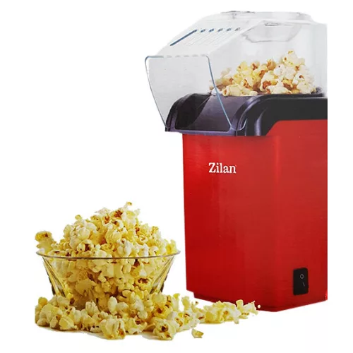 Aparat pentru Floricele Zilan, 1200 W, Capacitate 2 Litri, Fără Ulei, Roșu - Model ZLN8046 (ZLN8044/RD)