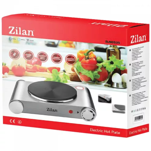 Aragaz Electric Zilan, 1 Plită - 18 cm, 1500 W, Oțel Inoxidabil - Model ZLN0535