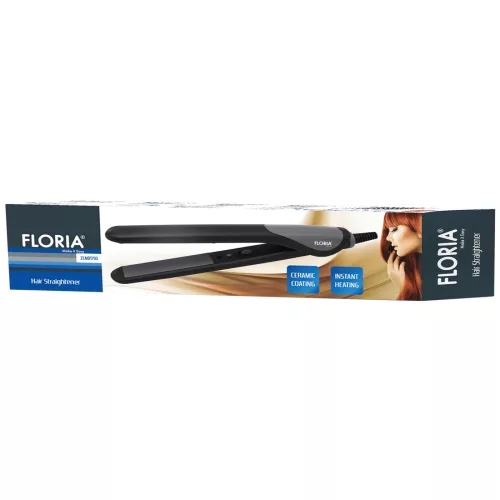 Placă de Îndreptat Părul Floria 25W, Ceramică, Negru - ZLN8990