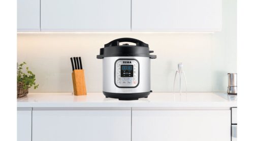 Oală sub presiune electrică multifuncțională TESLA EliteCook K70, 6 litri, 1000 wați, Oțel inoxidabil