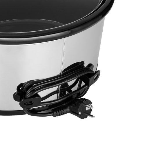 Slow Cooker TESLA SlowCook S800 Deluxe, 5.6 Litri, Oțel Inoxidabil, Funcție "Menținere la Cald"