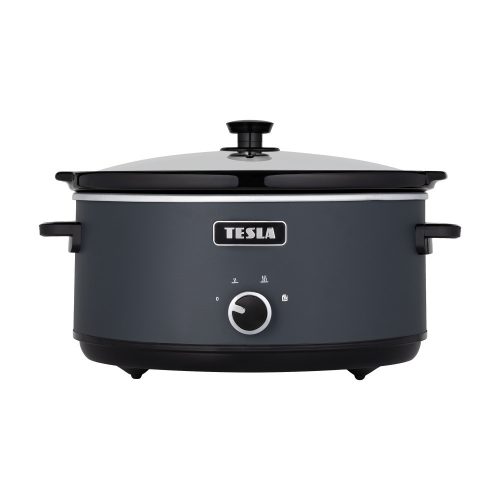 Oală de Gătit Lentă TESLA SlowCook S500, 6.5 Litri, Ceramică, Funcție Menținere la Cald, Compatibilă cu Cuptorul