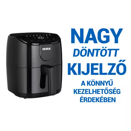 Friteuză cu Aer Cald Digitală TESLA AirCook Q40, 4 Litri, Neagră
