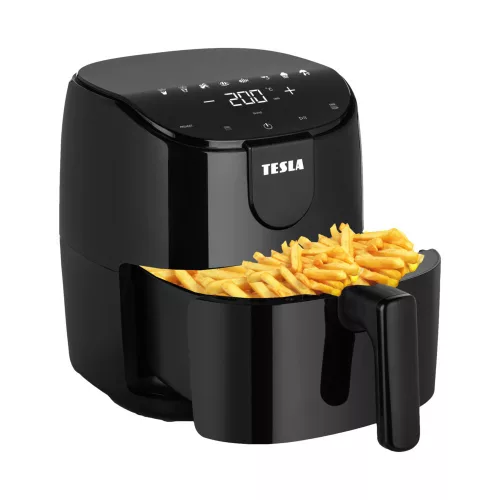 Friteuză cu Aer Cald Digitală TESLA AirCook Q40, 4 Litri, Neagră