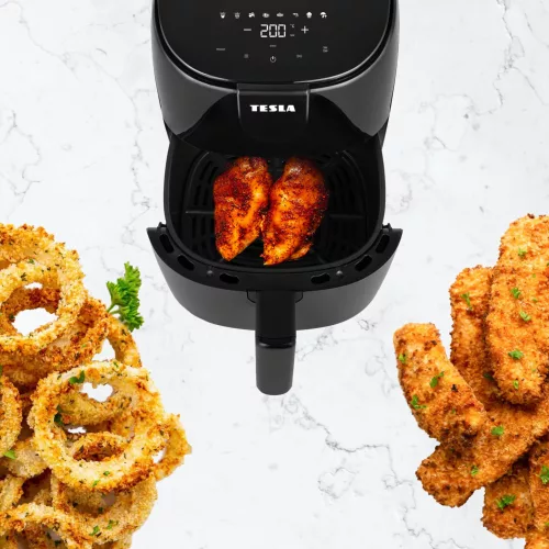 Friteuză cu Aer Cald Digitală TESLA AirCook Q40, 4 Litri, Neagră