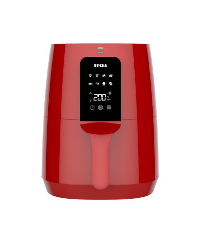 TESLA AirCook Q30 - Cuptor Multifuncțional cu Aer Cald Digital, 3,8 Litri, 1300W, Roșu