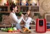 TESLA AirCook Q30 - Cuptor Multifuncțional cu Aer Cald Digital, 3,8 Litri, 1300W, Roșu