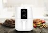 Friteuză cu Aer Cald Digitală TESLA AirCook Q30, 3.8 Litri, 1300W, Alb