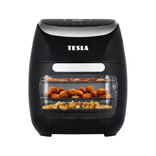 Cuptor Multifuncțional Digital cu Aer Cald TESLA AirCook & Grill QG600 - 11 Litri, 2000W, Tehnologie Flux de Căldură