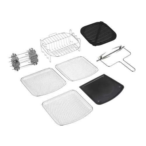 Cuptor Multifuncțional Digital cu Aer Cald TESLA AirCook & Grill QG600 - 11 Litri, 2000W, Tehnologie Flux de Căldură