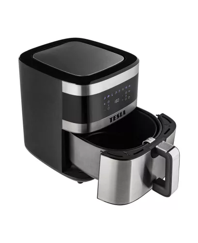 TESLA AirCook Q60 XL - Friteuză cu Aer Cald Digitală Multifuncțională, 6 Litri, 1500 Wați