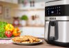 TESLA AirCook Q60 XL - Friteuză cu Aer Cald Digitală Multifuncțională, 6 Litri, 1500 Wați