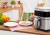 TESLA AirCook Q60 XL - Friteuză cu Aer Cald Digitală Multifuncțională, 6 Litri, 1500 Wați