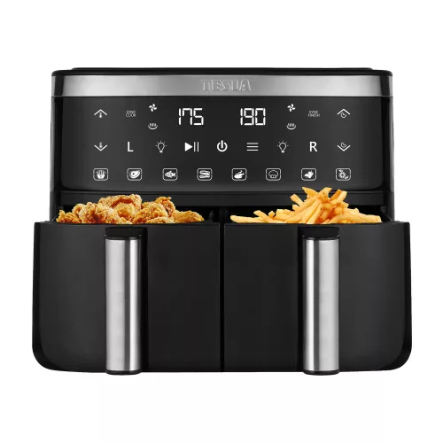 Friteuză cu Aer Cald Tesla Aircook Q450 XXL DualZone, 7,6L, Tehnologie Flux de Căldură