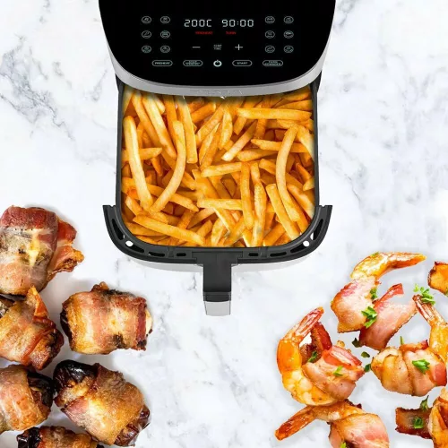 Friteuză cu aer cald digitală multifuncțională TESLA AirCook Q70 XXL, 8 litri