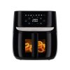 Friteuză cu Aer Cald Digitală Multifuncțională Tesla Aircook Q55 XL Pro, 5.7 Litri, Neagră