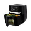 Friteuză cu Aer Cald Digitală Multifuncțională Tesla Aircook Q55 XL Pro, 5.7 Litri, Neagră