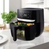 Friteuză cu Aer Cald Digitală Multifuncțională Tesla Aircook Q55 XL Pro, 5.7 Litri, Neagră