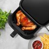 Friteuză cu Aer Cald Digitală Multifuncțională Tesla Aircook Q55 XL Pro, 5.7 Litri, Neagră