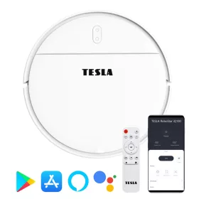   Aspirator Robot Inteligent TESLA RoboStar iQ100, Umed-Uscat, Compatibil cu Aplicații Android/iOS
