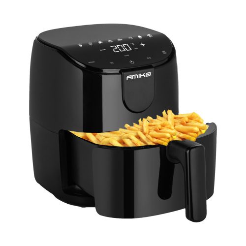 Friteuză cu Aer Cald Digitală Amiko A50, 1500W, 4 Litri, Negru