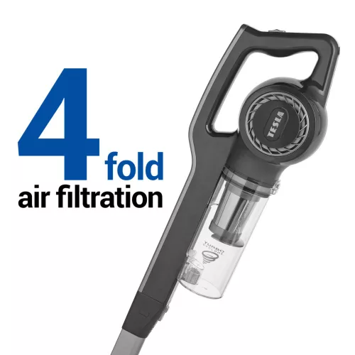 Aspirator Vertical și de Mână fără Sac TESLA AeroStar T300 cu Filtrare HEPA și Ciclon, Putere 600 W, Nivel de Zgomot 80 dB, Rază de Operare 8 m