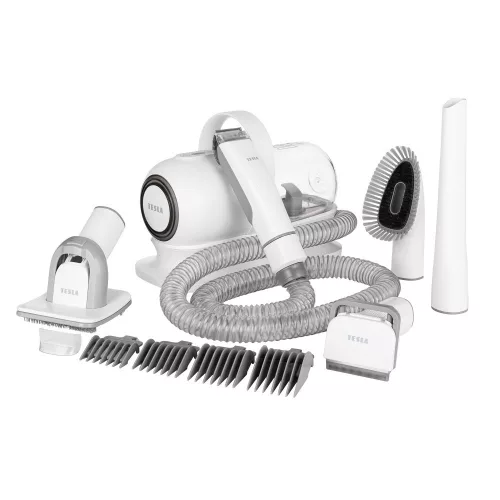 TESLA PetCare Station Pro TQ500 - Set de Îngrijire pentru Animale de Companie cu Funcție de Pieptănare, Tundere și Aspirare