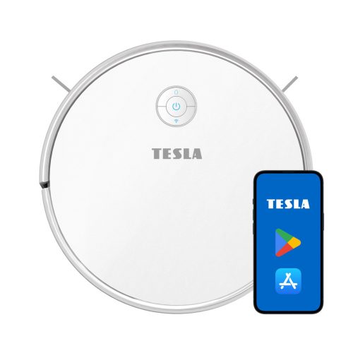 Aspirator Robot Inteligent TESLA RoboStar iQ400, Alb, 2-în-1, Navigație FASTtrack 4.0, 3000 Pa, Compatibil Google Home/Amazon Alexa